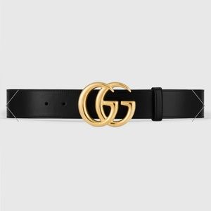Unisex Gucci GG Marmont Leather Belt